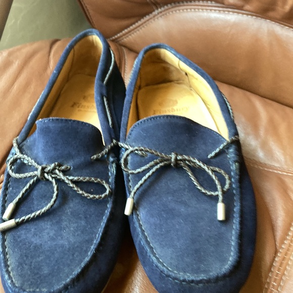 Cancun, Finsbury the smart shoes, blue suede, moccasins men’s size 8 slip ons - Picture 9 of 15